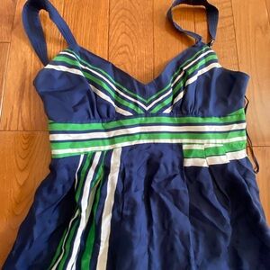 Woman’s guess dress with Green & White, adjustable Straps great for summer